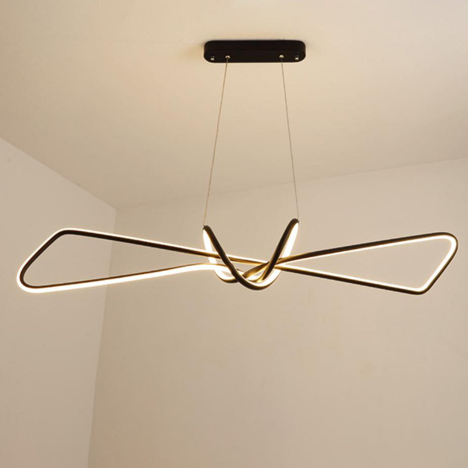 Lustre LED créatif avec design de nœud léger et luxueux 