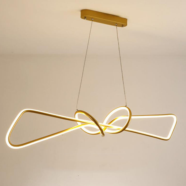 Lustre LED créatif avec design de nœud léger et luxueux 