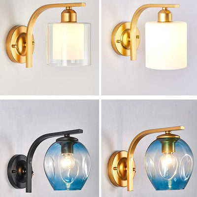 Modern Glass Creative Multi-Style 1-Light Wall Sconce Lamp