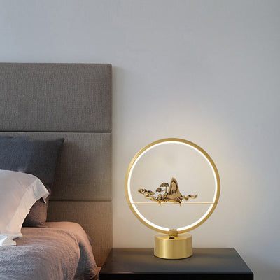 Nordic Full Copper Multi-Style Hollow Carving Design LED-Tischlampe
