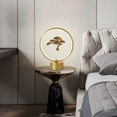 Nordic Full Copper Multi-Style Hollow Carving Design LED-Tischlampe