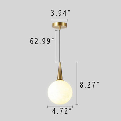 Kreatives nordisches Glas Erde/Mond Design 1-flammige Pendelleuchte 