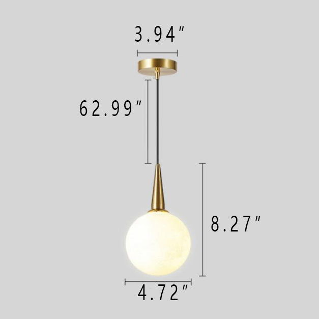 Kreatives nordisches Glas Erde/Mond Design 1-flammige Pendelleuchte 