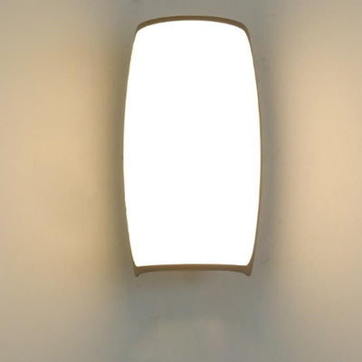 Lámpara de Aplique de Pared Exterior LED con Pantalla Curva Acrílica Impermeable 