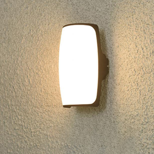 Lámpara de Aplique de Pared Exterior LED con Pantalla Curva Acrílica Impermeable 