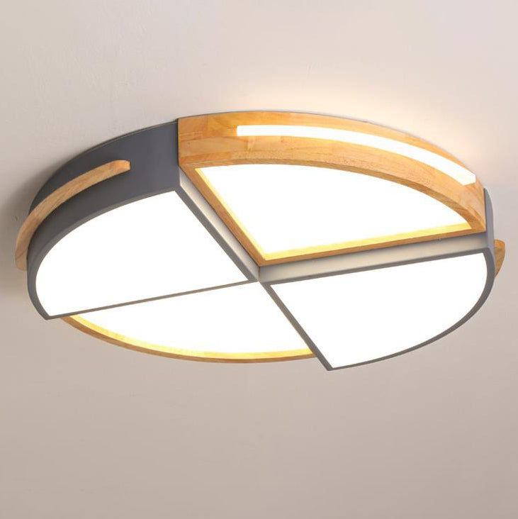 Diseño de Molino de Viento Geométrico de Tronco Creativo Nórdico LED Montaje Empotrado 