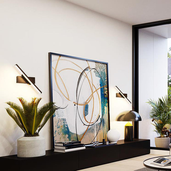 Industrielle Eisen-Nordic-Langbalken-Design-Drehbare LED-Wandleuchte 