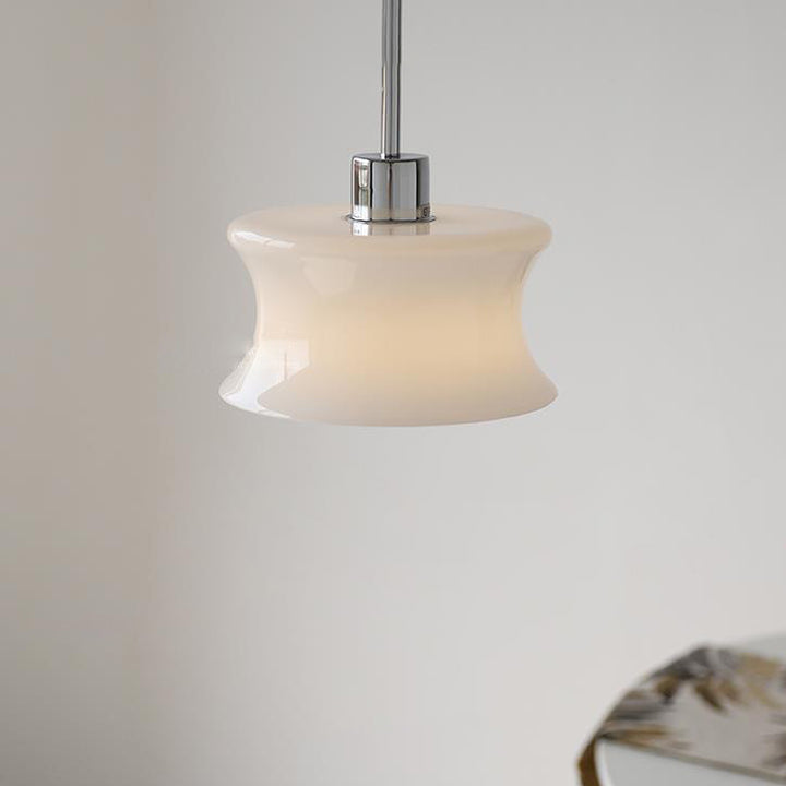 Französisches Vintage-Glas Kreative Form 1-flammige Pendelleuchte 