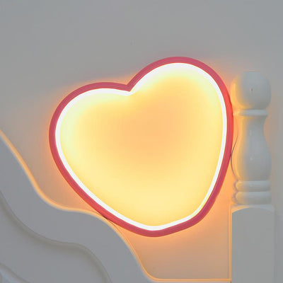 Creative Aluminum Heart Shape LED Night Light Table Lamp