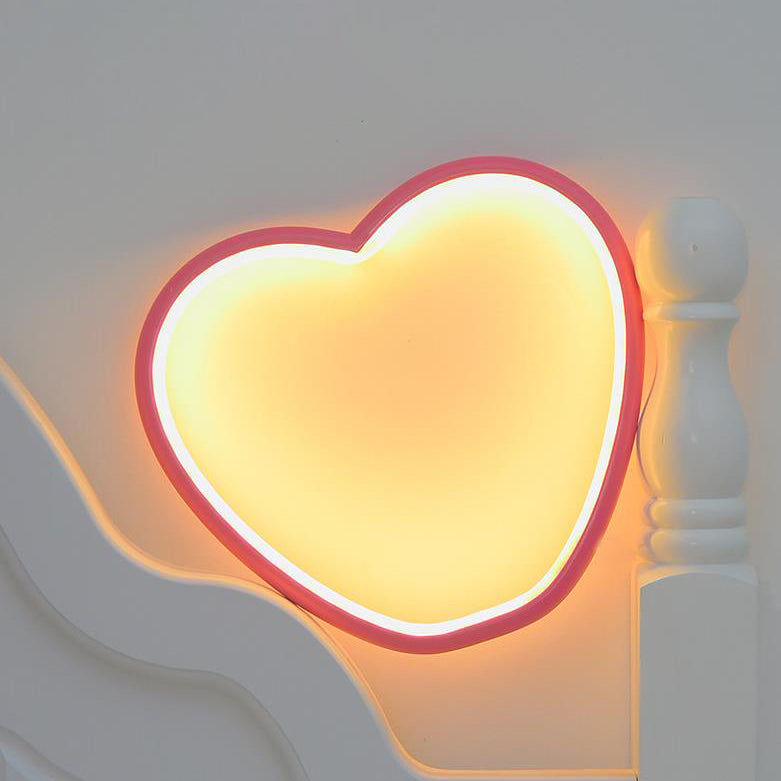 Creative Aluminum Heart Shape LED Night Light Table Lamp