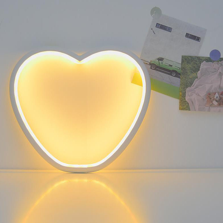 Creative Aluminum Heart Shape LED Night Light Table Lamp