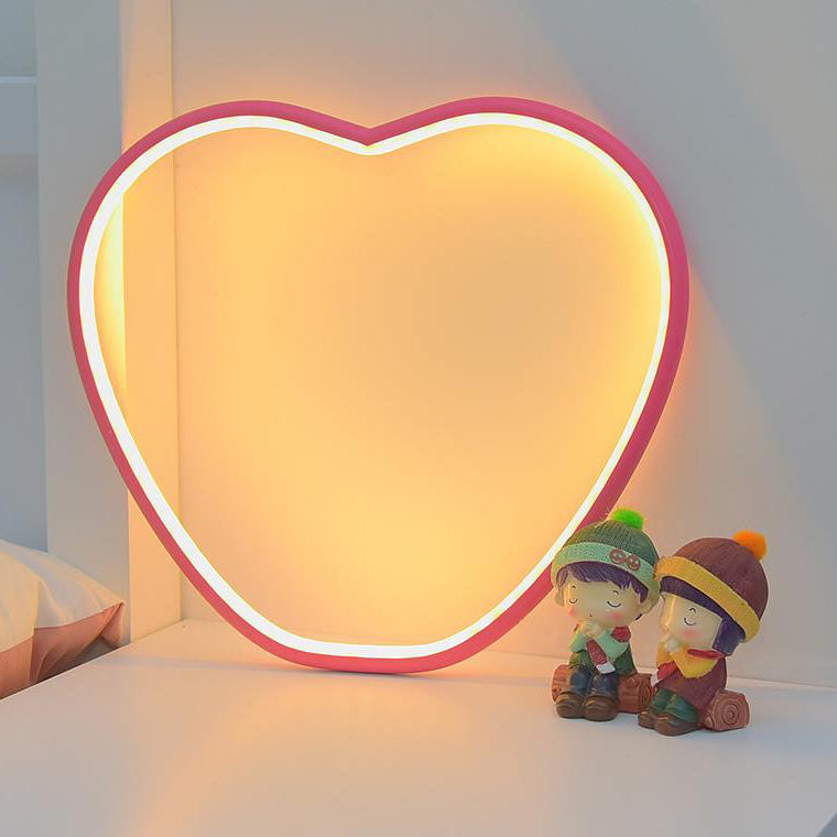 Creative Aluminum Heart Shape LED Night Light Table Lamp