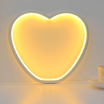 Creative Aluminum Heart Shape LED Night Light Table Lamp