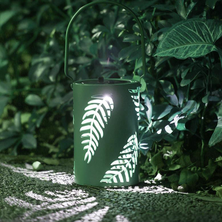 Solar Waterproof Iron Hollow Leaf Design LED Outdoor Decorative Light