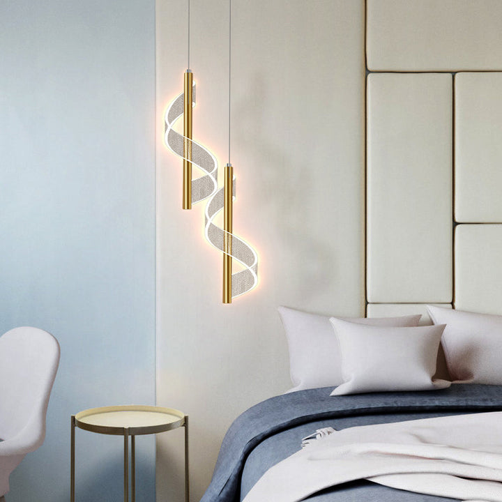 Minimalist Nordic Acrylic Strip Design LED Chandelier