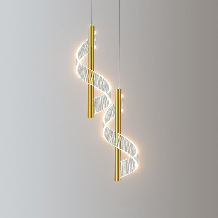 Minimalist Nordic Acrylic Strip Design LED Chandelier