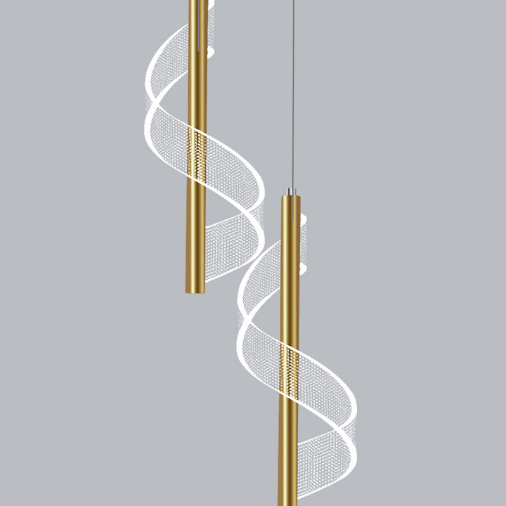 Minimalist Nordic Acrylic Strip Design LED Chandelier