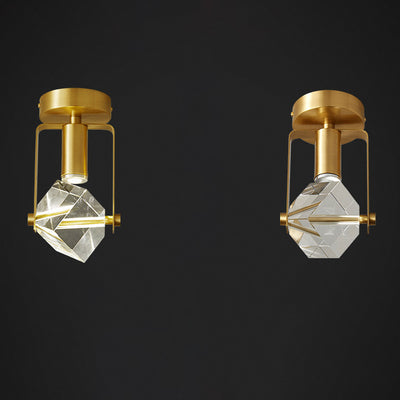 Industrielle Deckenleuchte mit All-Kupfer Blasenkristallkugel Design und LED 