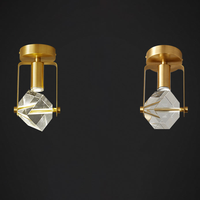 Industrielle Deckenleuchte mit All-Kupfer Blasenkristallkugel Design und LED 