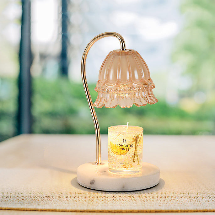 Kreatives Maiglöckchen-Design mit Kerze LED schmelzendes Wachs Tischlampe 