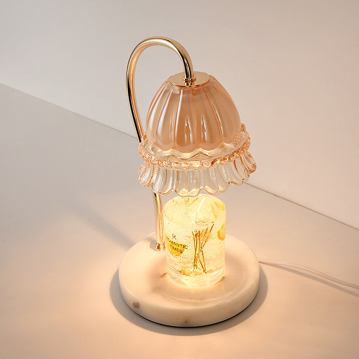 Kreatives Maiglöckchen-Design mit Kerze LED schmelzendes Wachs Tischlampe 