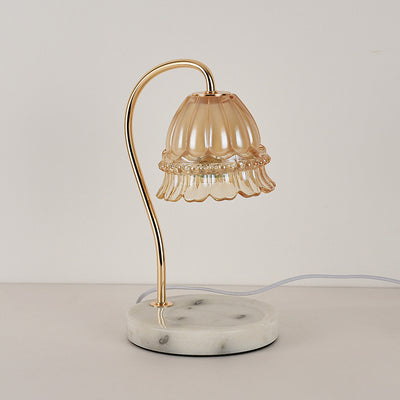 Kreatives Maiglöckchen-Design mit Kerze LED schmelzendes Wachs Tischlampe 