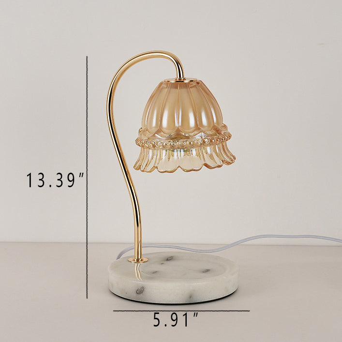 Kreatives Maiglöckchen-Design mit Kerze LED schmelzendes Wachs Tischlampe 