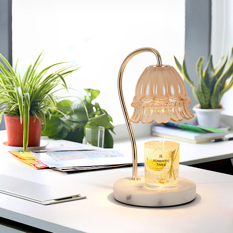 Kreatives Maiglöckchen-Design mit Kerze LED schmelzendes Wachs Tischlampe 