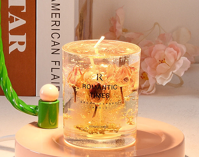 Creative Petal Design Scented Candle LED Melting Wax Table Lamp