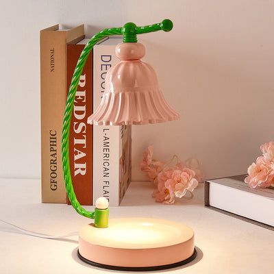 Kreatives Blütendesign Duftkerze LED Schmelzwachs Tischlampe 