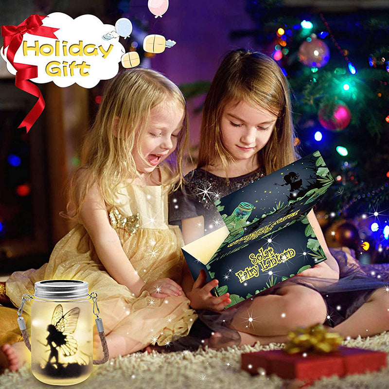 مصباح LED خارجي على شكل جرة زجاجية مثلجة من Solar Creative Fairy 