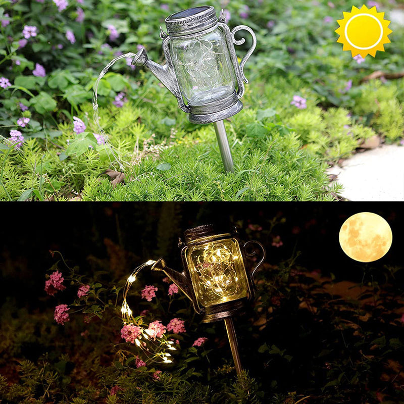 مصباح LED خارجي على شكل جرة زجاجية مثلجة من Solar Creative Fairy 