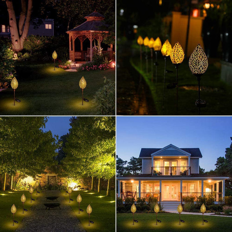 تصميم نمط إبداعي على شكل قطرة ماء شمسية LED ضوء خارجي باتجاهين 