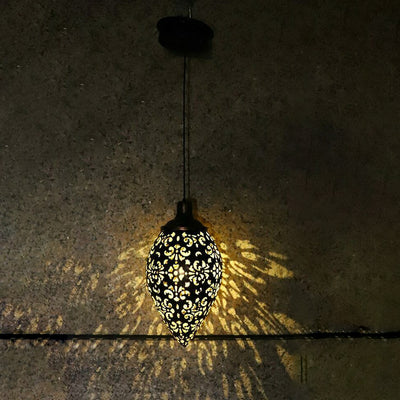 تصميم نمط إبداعي على شكل قطرة ماء شمسية LED ضوء خارجي باتجاهين 