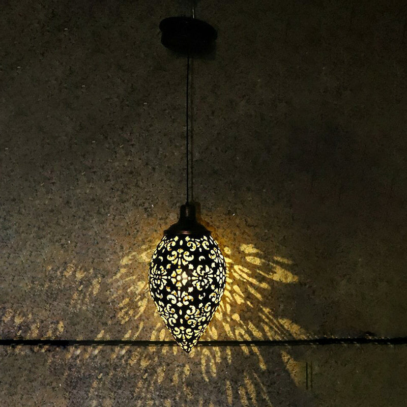 تصميم نمط إبداعي على شكل قطرة ماء شمسية LED ضوء خارجي باتجاهين 