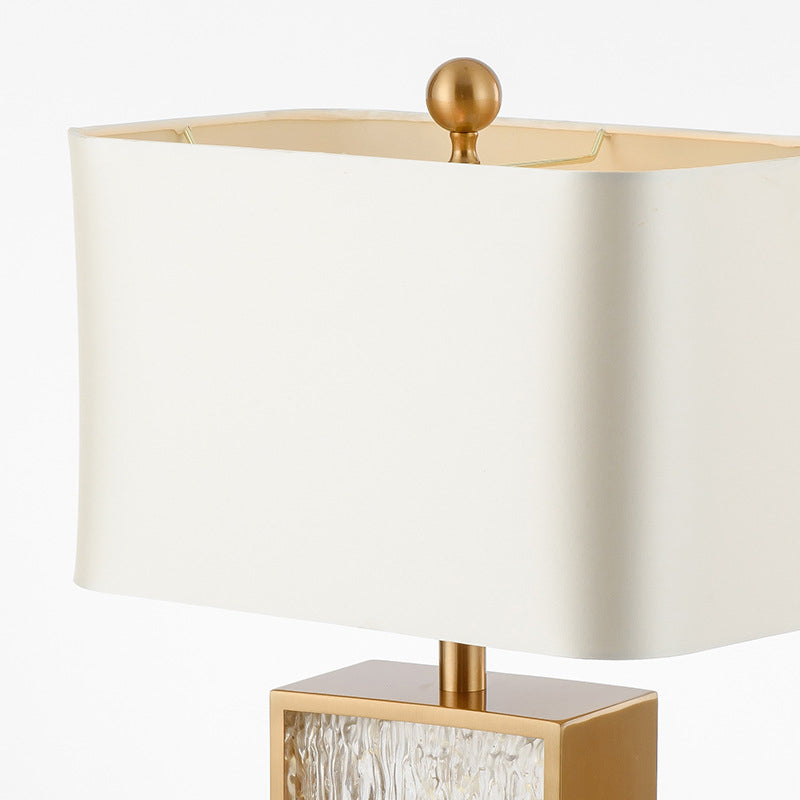 Einfache moderne Glas-Wellblech 1-Licht Tischlampe 