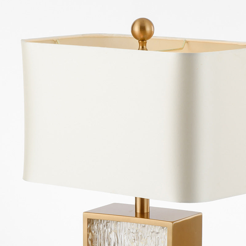 Simple Modern Glass Corrugated 1-Light Table Lamp