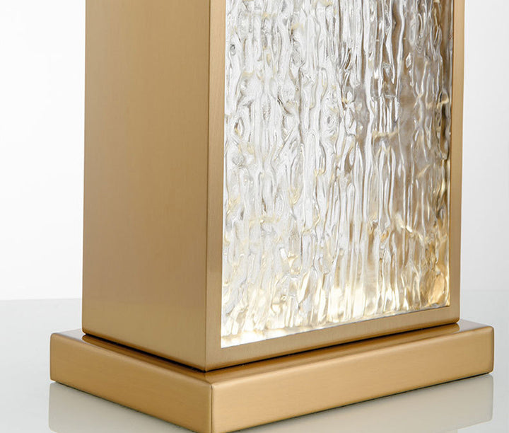 Einfache moderne Glas-Wellblech 1-Licht Tischlampe 