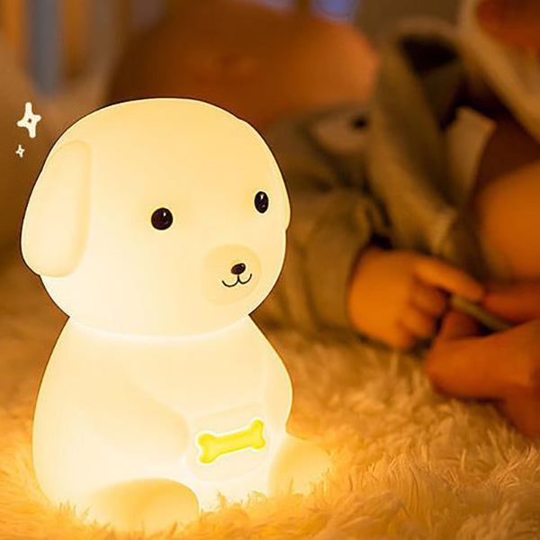 Creative Silicone Puppy LED Night Light Table Lamp