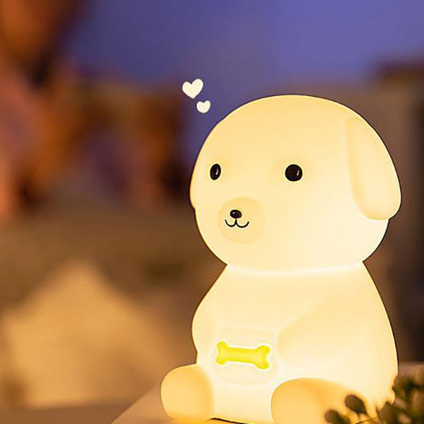 Lampe de table LED Creative Silicone Puppy Night Light 