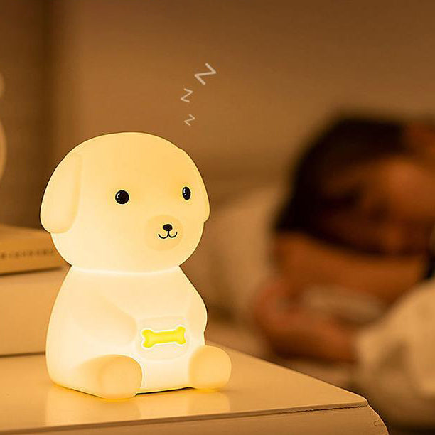 Lampe de table LED Creative Silicone Puppy Night Light 
