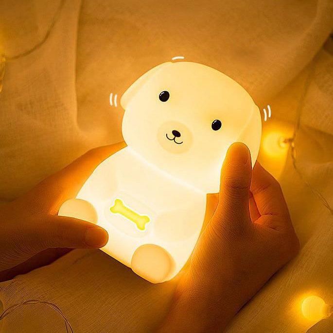Lampe de table LED Creative Silicone Puppy Night Light 