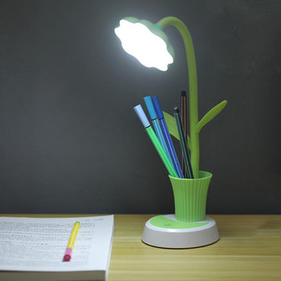 Creative Sun Flower Pen Holder Design LED Table Lamp