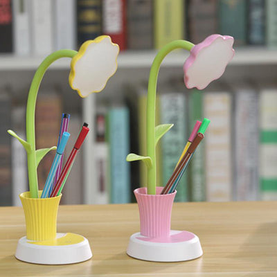 Creative Sun Flower Pen Holder Design LED Table Lamp