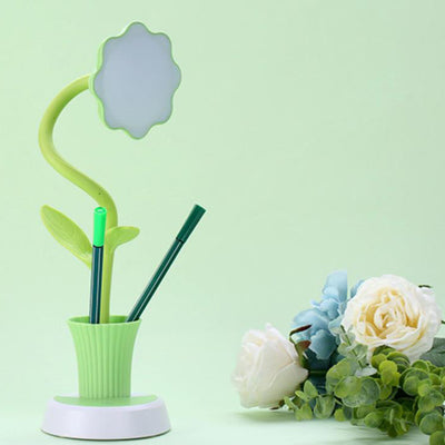 Creative Sun Flower Pen Holder Design LED Table Lamp