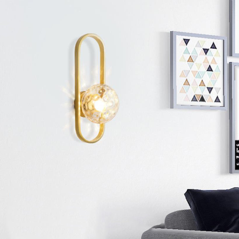 Lámpara de Aplique de Pared de 1 Luz con Diseño Nórdico Simple de Anillo Ovalado 