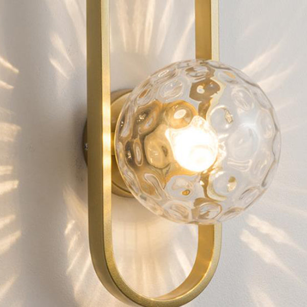 Lámpara de Aplique de Pared de 1 Luz con Diseño Nórdico Simple de Anillo Ovalado 