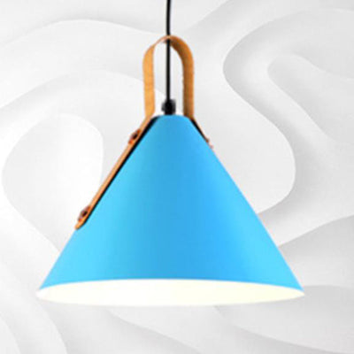 Nordic Minimalist Macaron Color Cone 1-Light Pendant Light