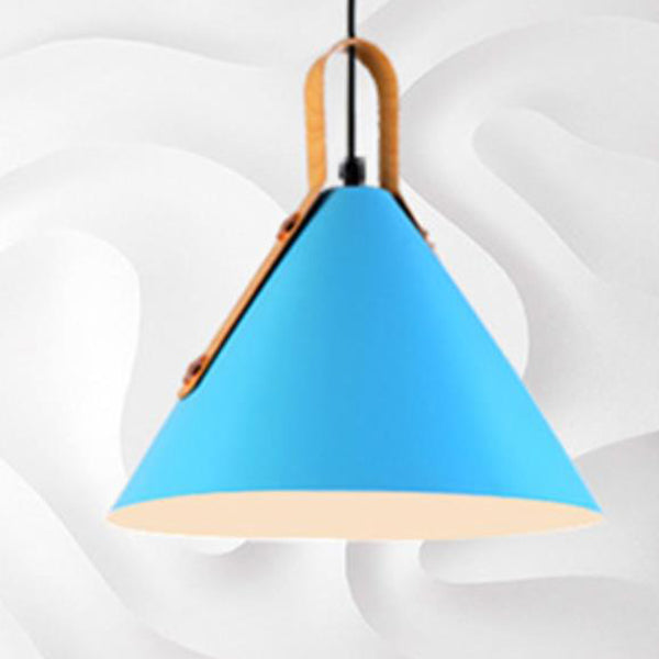 Nordic Minimalist Macaron Color Cone 1-Light Pendant Light