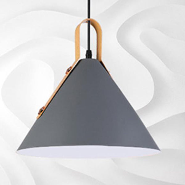 Nordic Minimalist Macaron Color Cone 1-Light Pendant Light